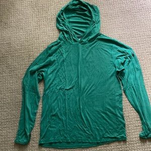 Green Free Fly hooded long sleeve t shirt